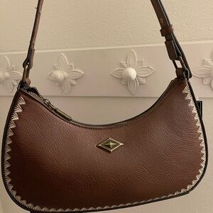 Brown Leather Women's Shoulder Bag